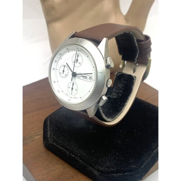 Momo Design Men's Watch Swiss Automatic Chronograph White Dial Leather B… - Picture 13 of 13